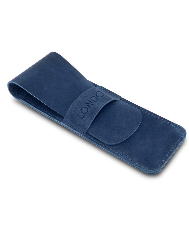 Londo Genuine Leather Pen and Pencil Case with Tuck in Flap, Stationery Bag - Image 4